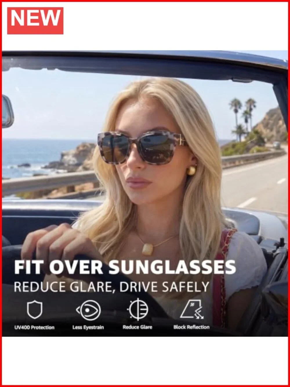 Polarized Sunglasses Fit Over Glasses for Women